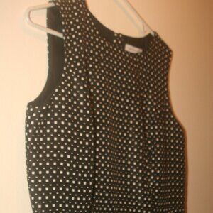 Liz Claibourne Black and White Sleeveless Dress (Size 14) Excellent Condition